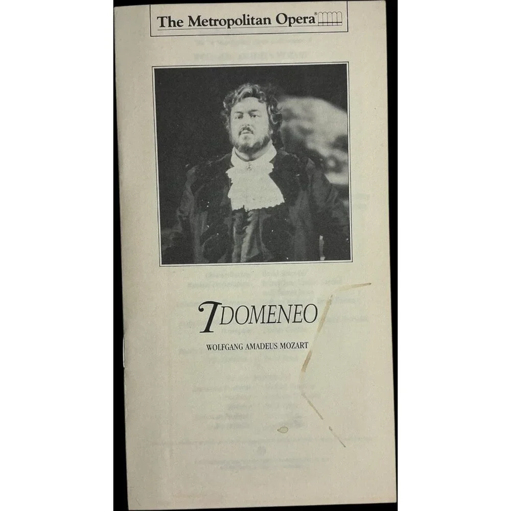 Metropolitan Opera Mozart Idomeneo (2 VHS Tape 1982) Pavarotti Cotrubas Behrens